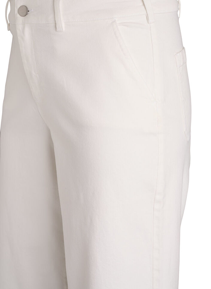Myra high-waist wide fit jeans, White, Packshot image number 2