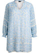 Short chiffon dress with crochet details, Light Blue, Packshot image number 0