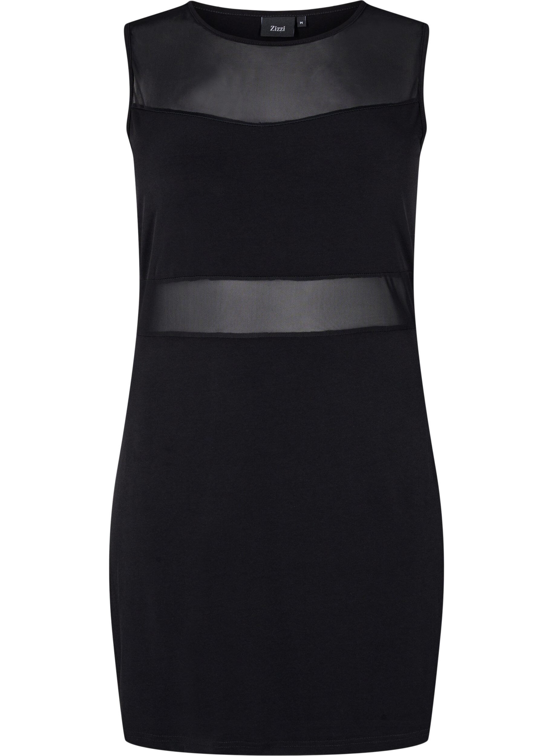 Zizzifashion Sleeveless dress with slim fit, Black, Packshot image number 0