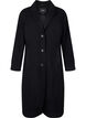 Long wool coat with pockets, Black, Packshot image number 0