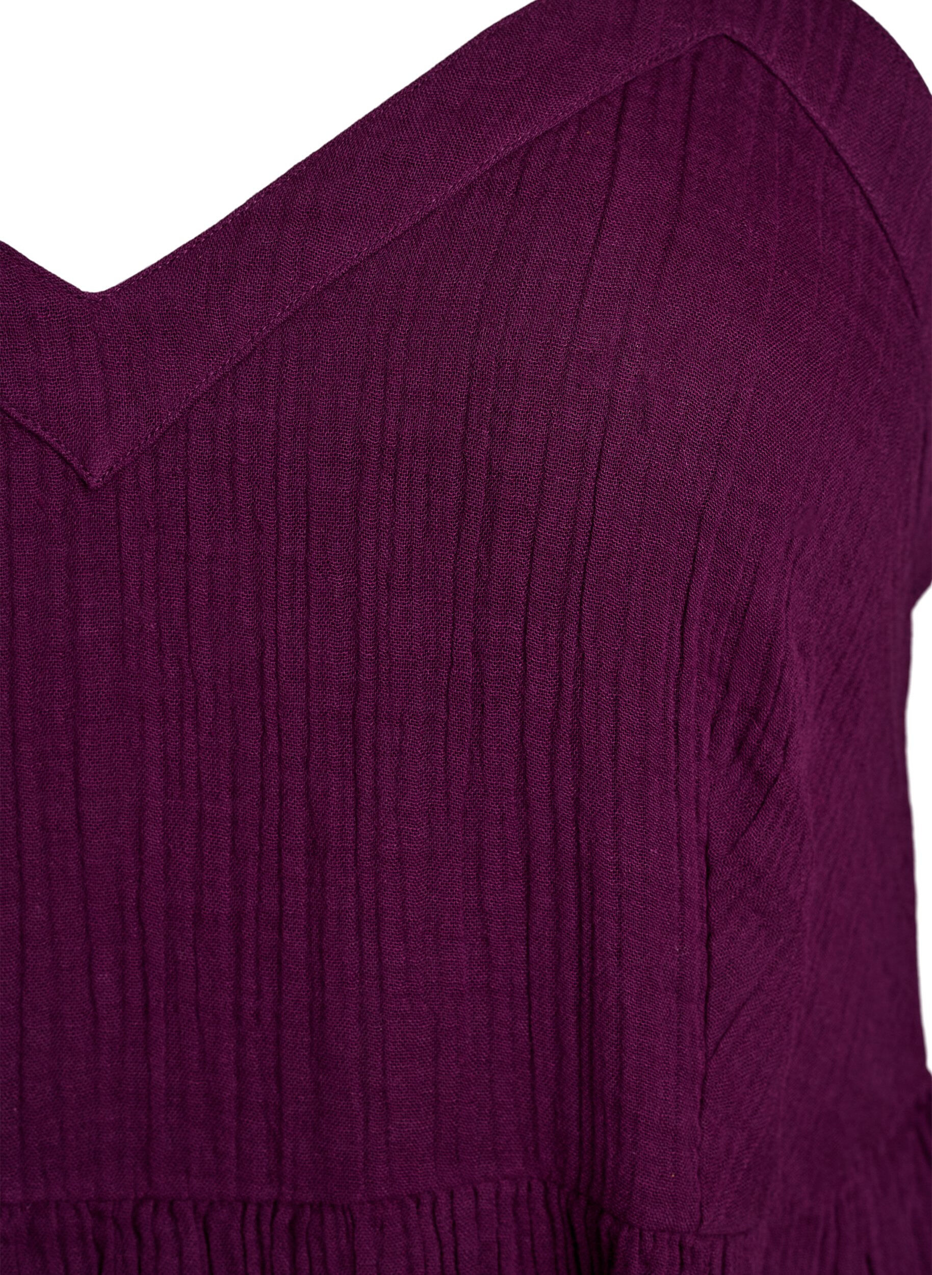 Zizzifashion Cotton beach dress with narrow straps, Purple, Packshot image number 2