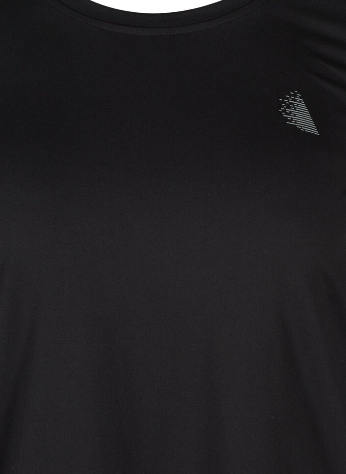 Sports top with 3/4 sleeves, Black, Packshot