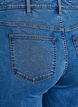 Fitted denim shorts with a high waist, Blue, Packshot image number 3