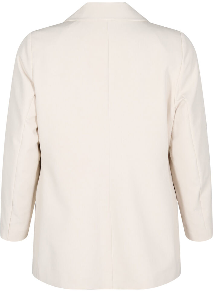Classic blazer with button closure, Beige, Packshot image number 1