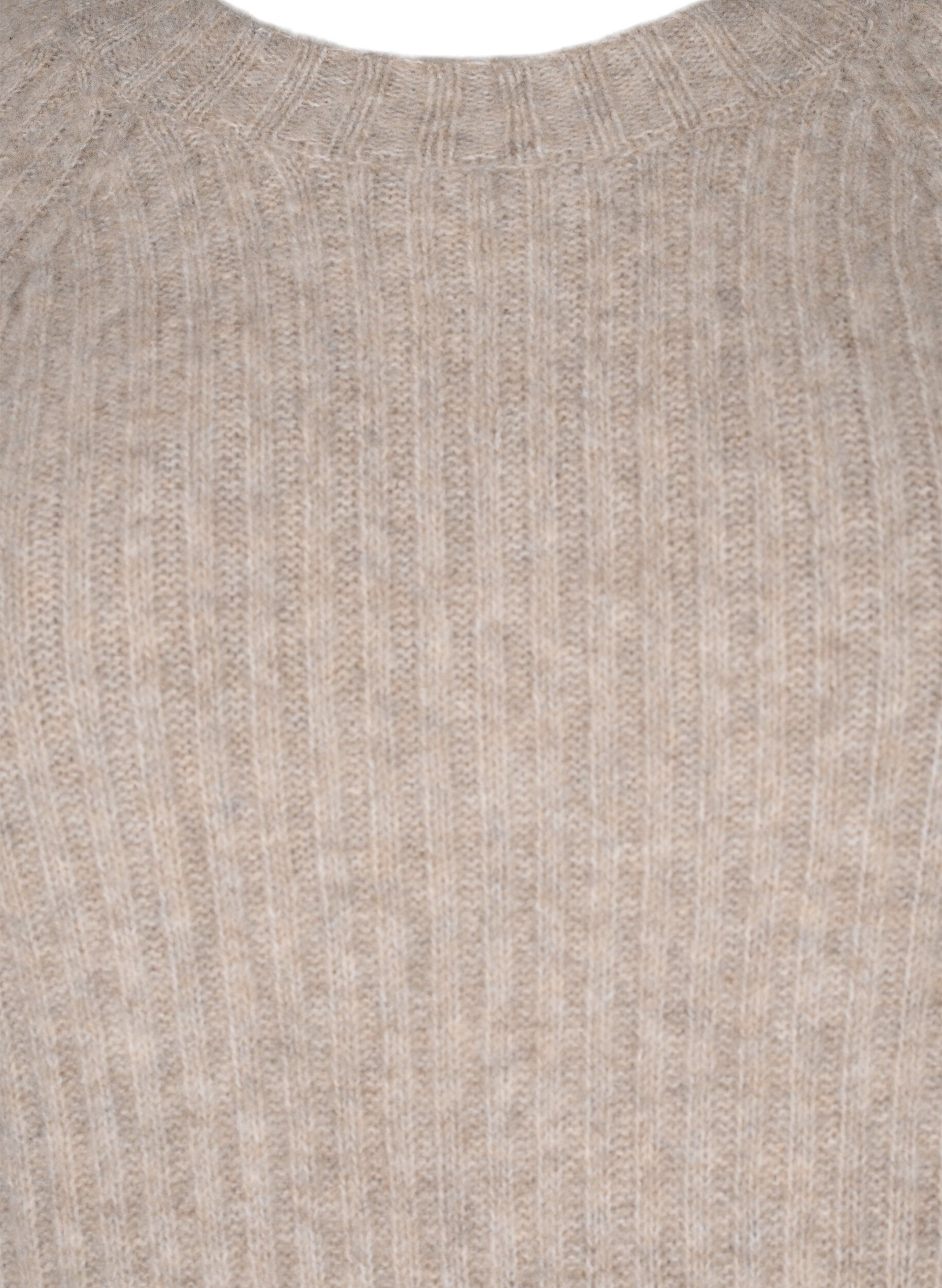 Zizzifashion Rib-knit dress with slit, Simply Taupe Mel., Packshot image number 2