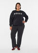 Sweatshirt with terry text, Black, Model image number 1