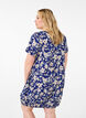 Short-sleeved cotton dress with floral print, Blue, Model image number 2
