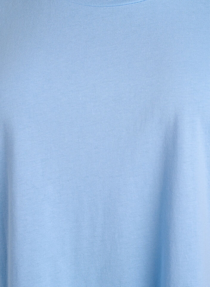 Short-sleeved t-shirt in a cotton blend, Light Blue, Packshot image number 2