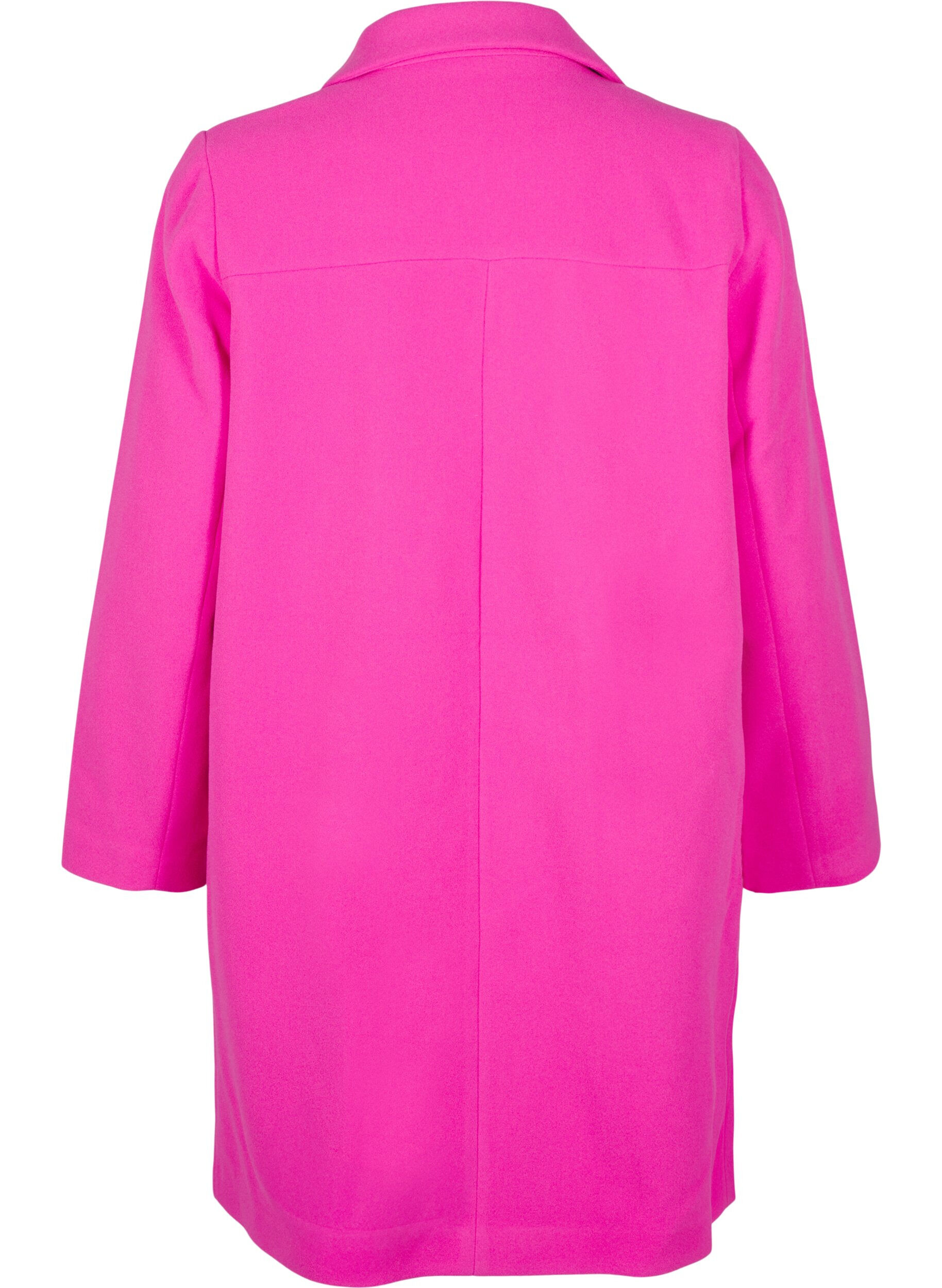 Zizzifashion Coat with double-breasted button closure, Raspberry Rose, Packshot image number 1