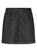 Short skirt with a-cut, Dark Grey Melange, Packshot image number 0