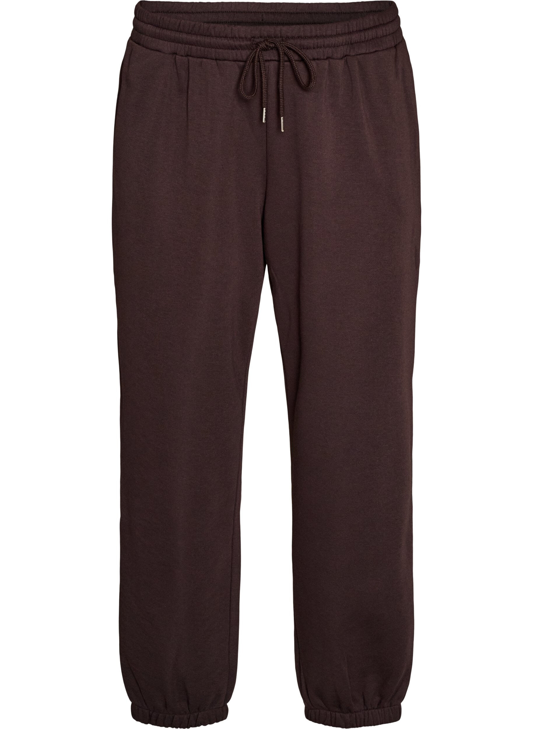 ZizzifashionHigh-waisted sweatpants with drawstring, Brown, Packshot image number 0