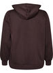 Hooded sweatshirt with a zip and pockets, Brown, Packshot image number 1