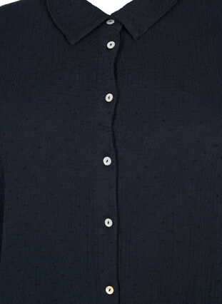 Cotton shirt dress with short sleeves, Black, Packshot image number 2