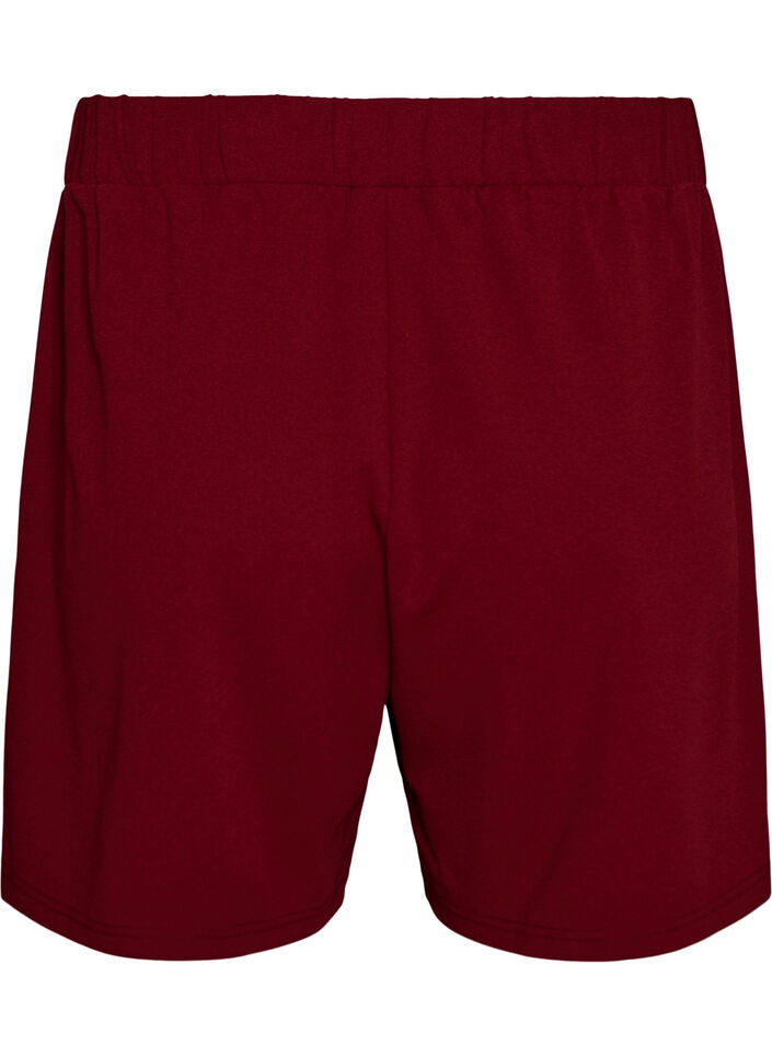 Loose shorts with pockets, Dark Bordeaux, Packshot image number 1