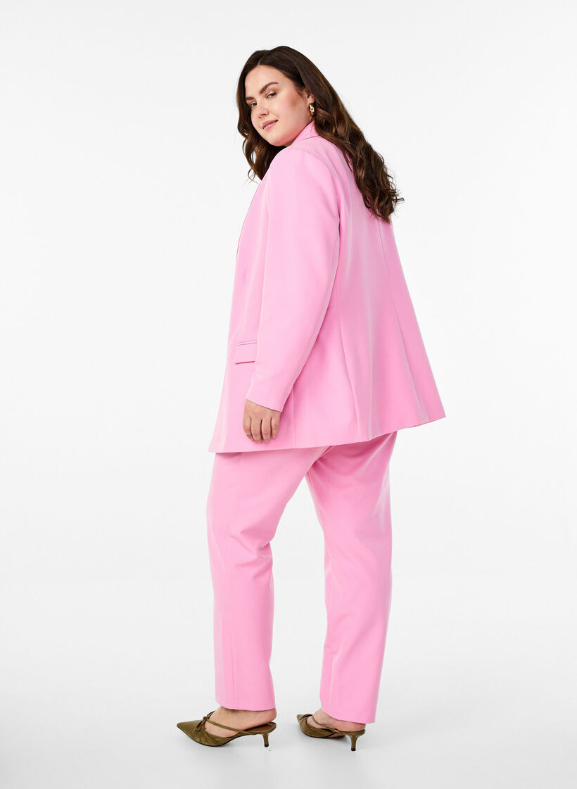 Trousers with pockets and straight legs, Pink, Model image number 1