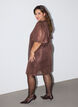 Short sequin dress with a diamond pattern, Brown, Model image number 2