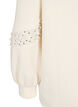 Sweatshirt with pearl details, Buttercream, Packshot image number 3