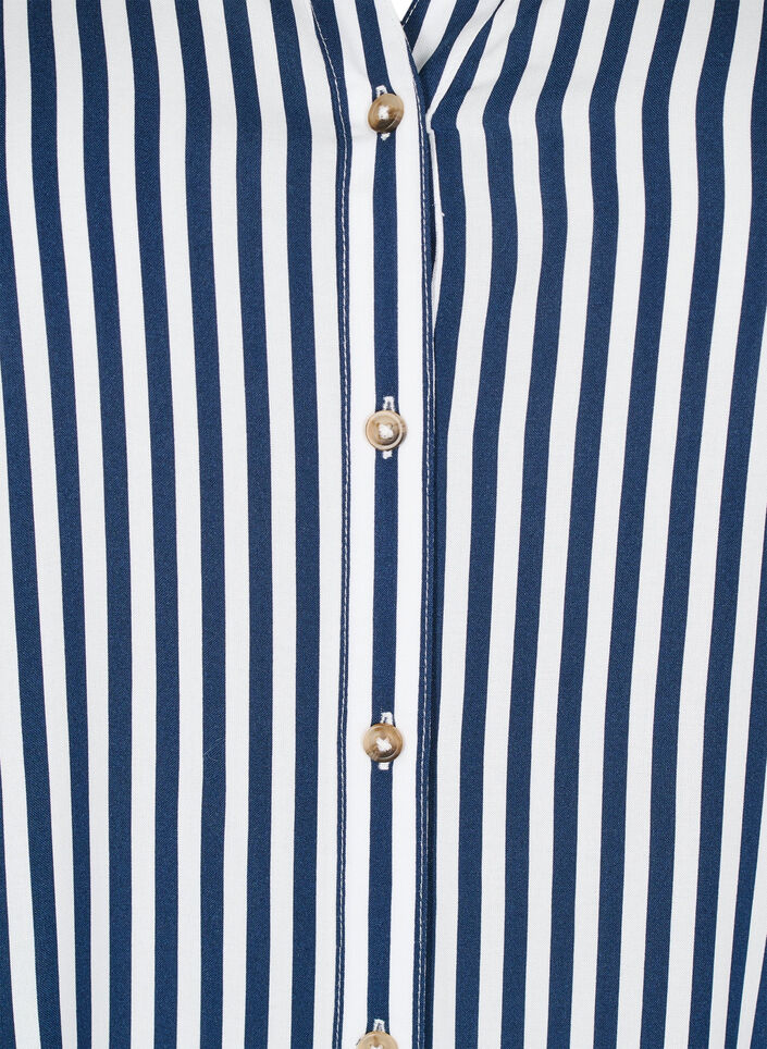FLASH - Striped shirt with rolled-up sleeves, Blue, Packshot image number 2