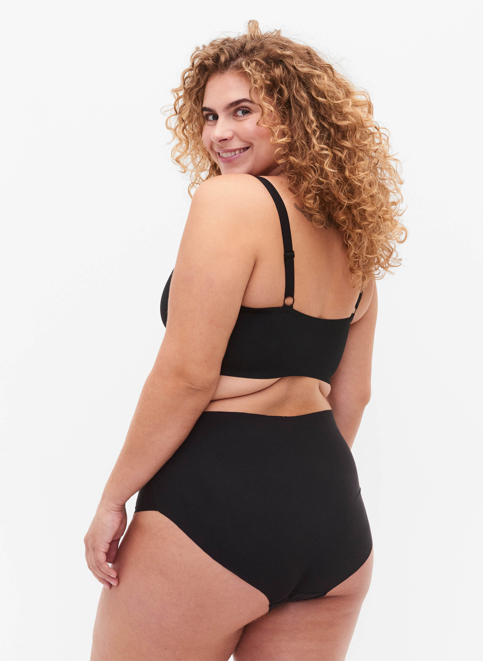 ZizzifashionSeamless brief 2 pack, Black, Model image number 1