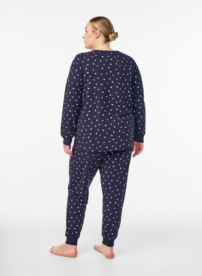 Printed pyjama trousers, Blue, Model image number 1