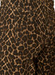 Leopard print denim Bermuda shorts, Brown, Packshot image number 3