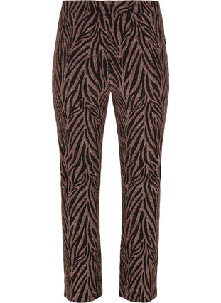 Patterned trousers with glitter, Black Lurex AOP, Packshot image number 1