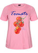 Organic cotton T-shirt with tomato print, Pink, Packshot image number 0