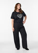 Wide-leg trousers, Black, Model image number 1