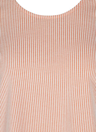 Striped Blouse with 3/4 Sleeves, Brandied Melon, Packshot image number 2