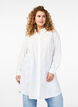 Shirt dress with embroidered flowers, White, Model image number 0