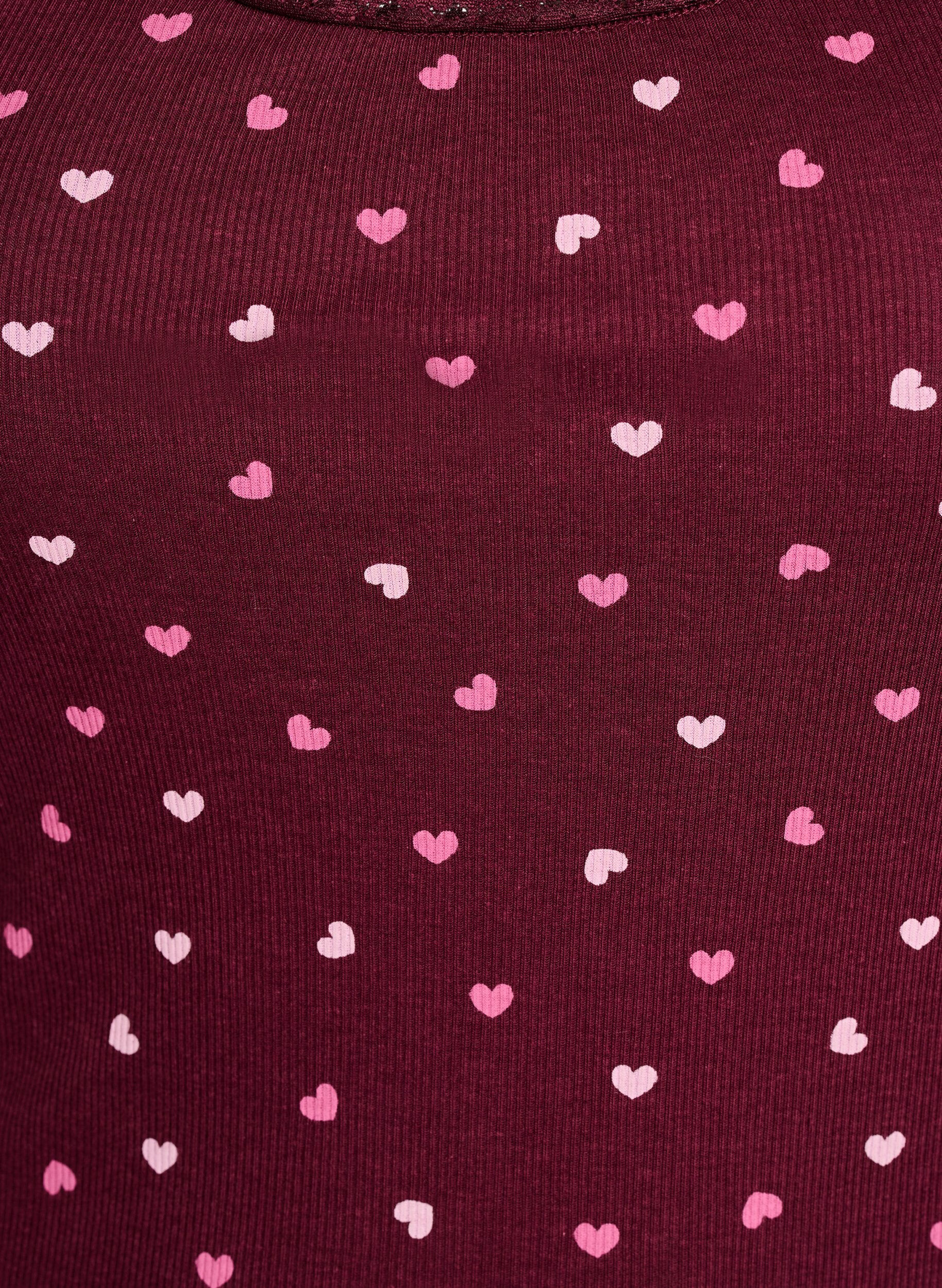 Zizzifashion Top with print and lace edge, Red, Packshot image number 2