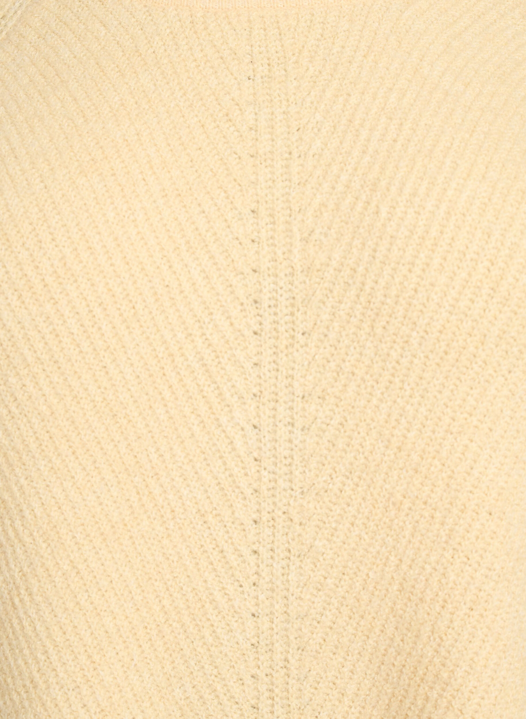 ZizzifashionKnitted jumper with a diagonal pattern and raglan sleeves, Yellow, Packshot image number 2
