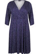 Floral wrap dress with 3/4 sleeves, Evening Blue Ditsy, Packshot image number 0