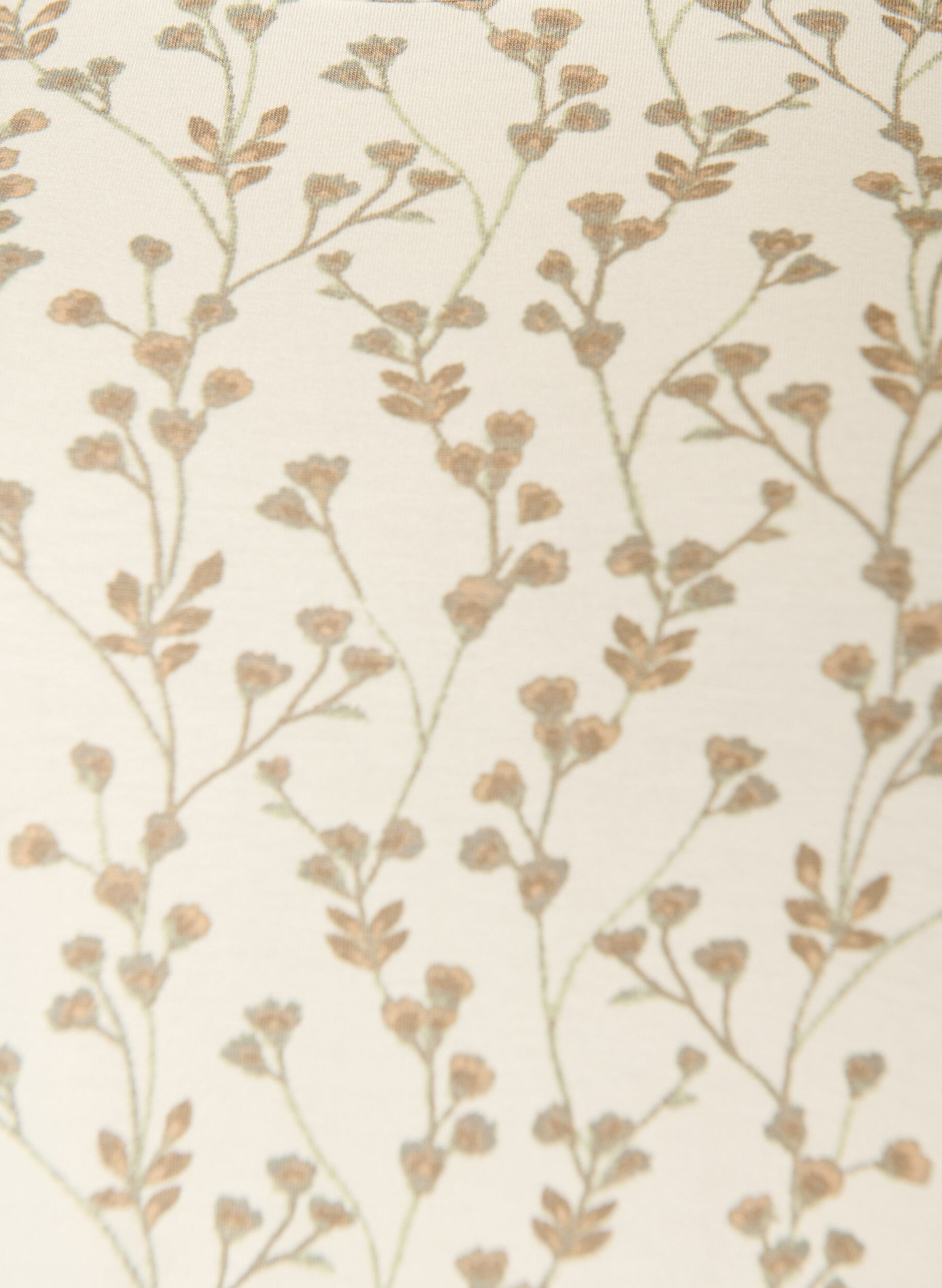 Zizzifashion T-shirt with floral print, Vanilla, Packshot image number 2