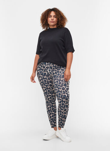 Long leggings with leopard print, Leopard, Model image number 0