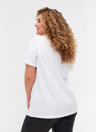 2-pack basic cotton T-shirt, Bright White, Model image number 1