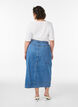 Long denim skirt with buttons and tie-belt, Blue, Model image number 1