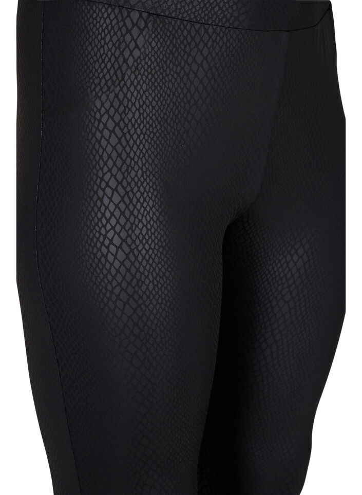 Leggings with animal print, Black, Packshot image number 2