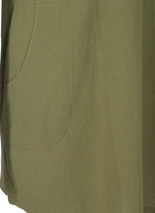 Short-sleeved tunic in cotton, Ivy Green, Packshot image number 3