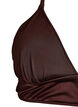 Reversible bikini top with V-neck and cross-back straps, Brown, Packshot image number 2