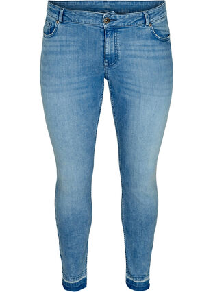 Slim fit Emily jeans with regular waist rise, Blue denim, Packshot image number 0