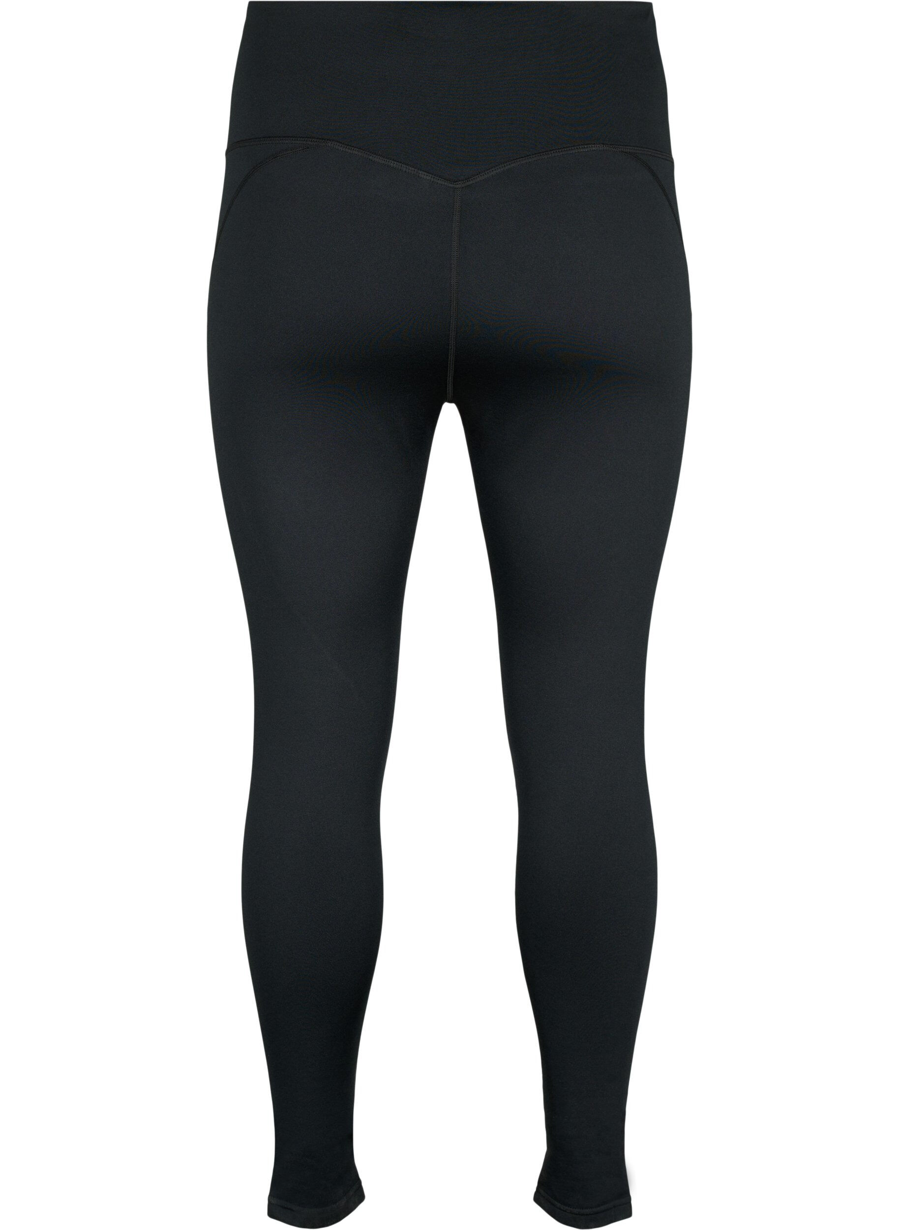 ZizzifashionTraining tights with fleece lining, Black, Packshot image number 1
