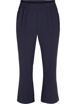 Striped trousers with pockets, Night Sky, Packshot image number 0