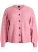 Ribbed cardigan with buttons, Rose, Packshot image number 0