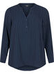 Pinstripe shirt blouse, Blue, Packshot image number 0