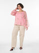 Chiffon blouse with floral print and long sleeves, Rose, Model image number 1