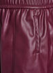 Loose faux leather shorts with elastic waistband, Dark Bordeaux, Packshot image number 2