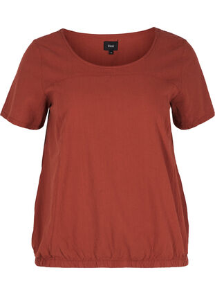 Blouse with elastic band, Barn Red, Packshot image number 0