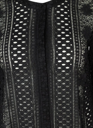 Short lace dress with buttons, Black, Packshot image number 2