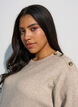 Knit blouse with button detail, Beige, Model image number 3